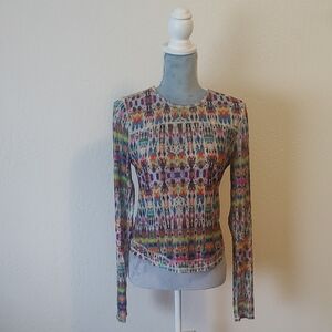 Multicolor Patterned Women's Top